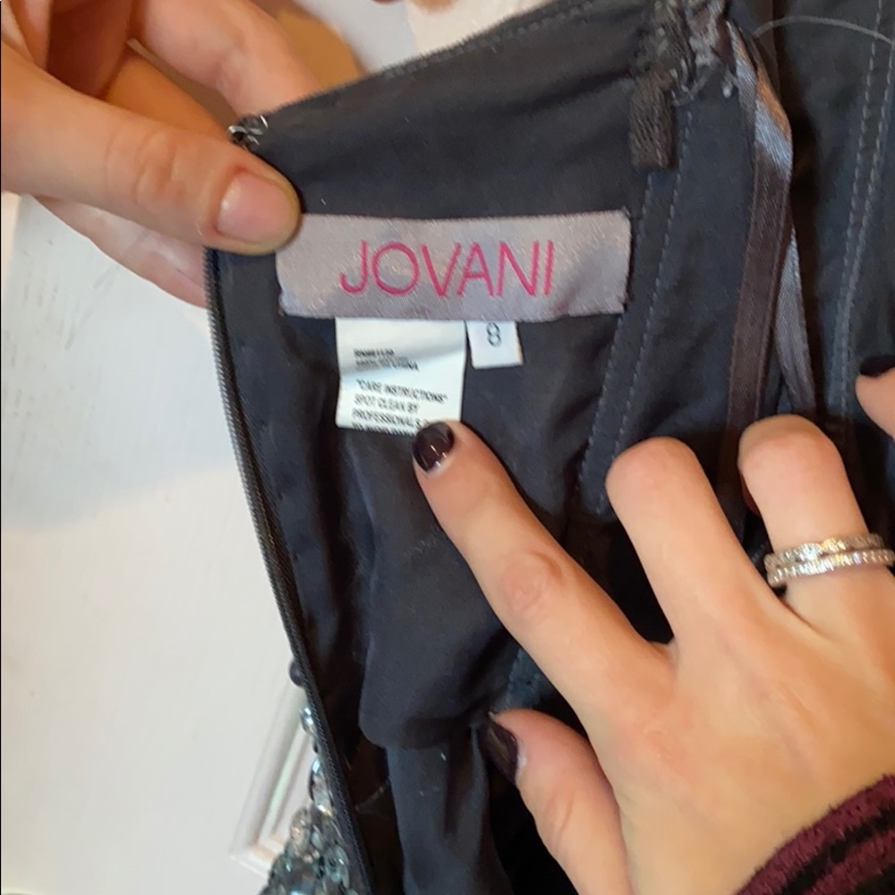 JOVANI Gray bedazzled Prom dress - Picture 5 of 5